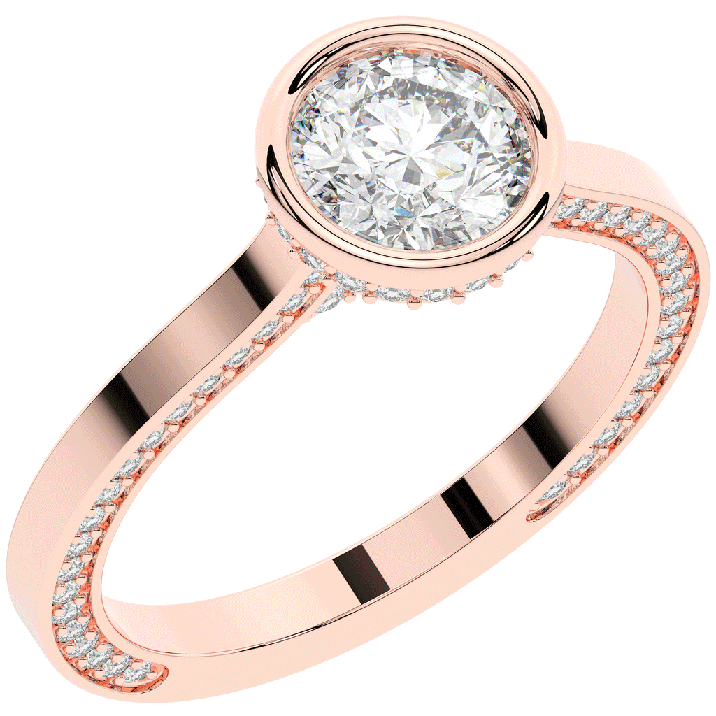 1.40CT.TW ROUND LAB DIAMOND SOLITAIRE ENGAGEMENT RING - Nazarelle