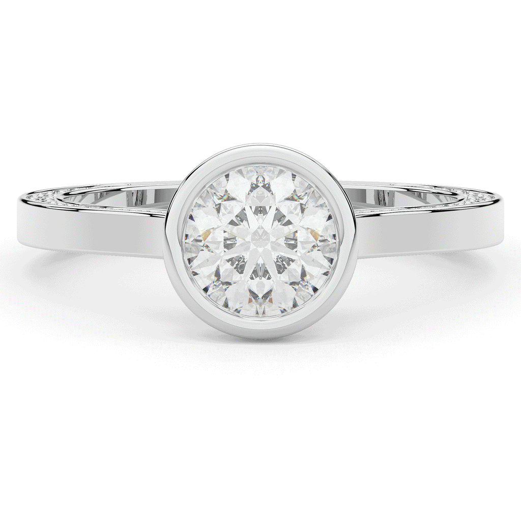 1.40CT.TW ROUND LAB DIAMOND SOLITAIRE ENGAGEMENT RING - Nazarelle