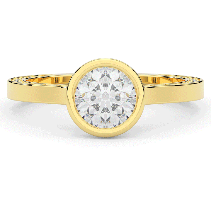 1.40CT.TW ROUND LAB DIAMOND SOLITAIRE ENGAGEMENT RING - Nazarelle