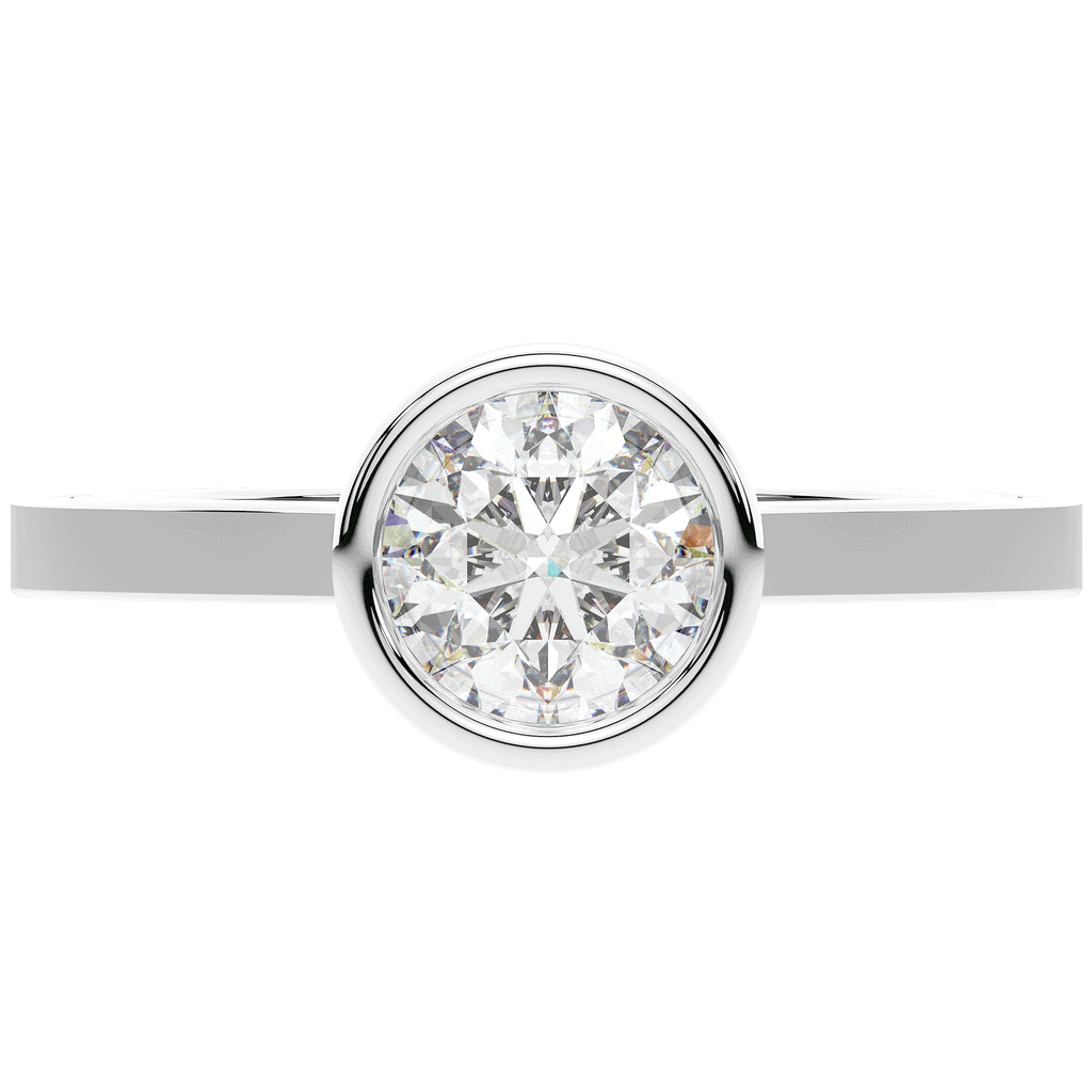 1.40CT.TW ROUND LAB DIAMOND SOLITAIRE ENGAGEMENT RING - Nazarelle