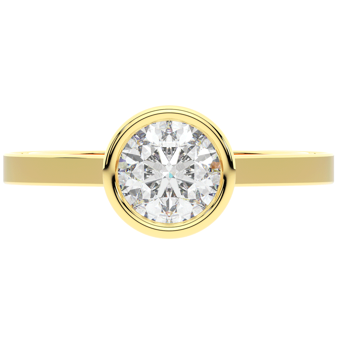 1.40CT.TW ROUND LAB DIAMOND SOLITAIRE ENGAGEMENT RING - Nazarelle