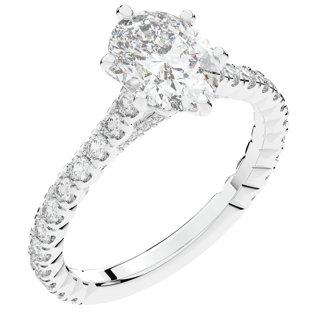 2.00CT.TW OVAL LAB DIAMOND SOLITAIRE ENGAGEMENT RING - Nazarelle