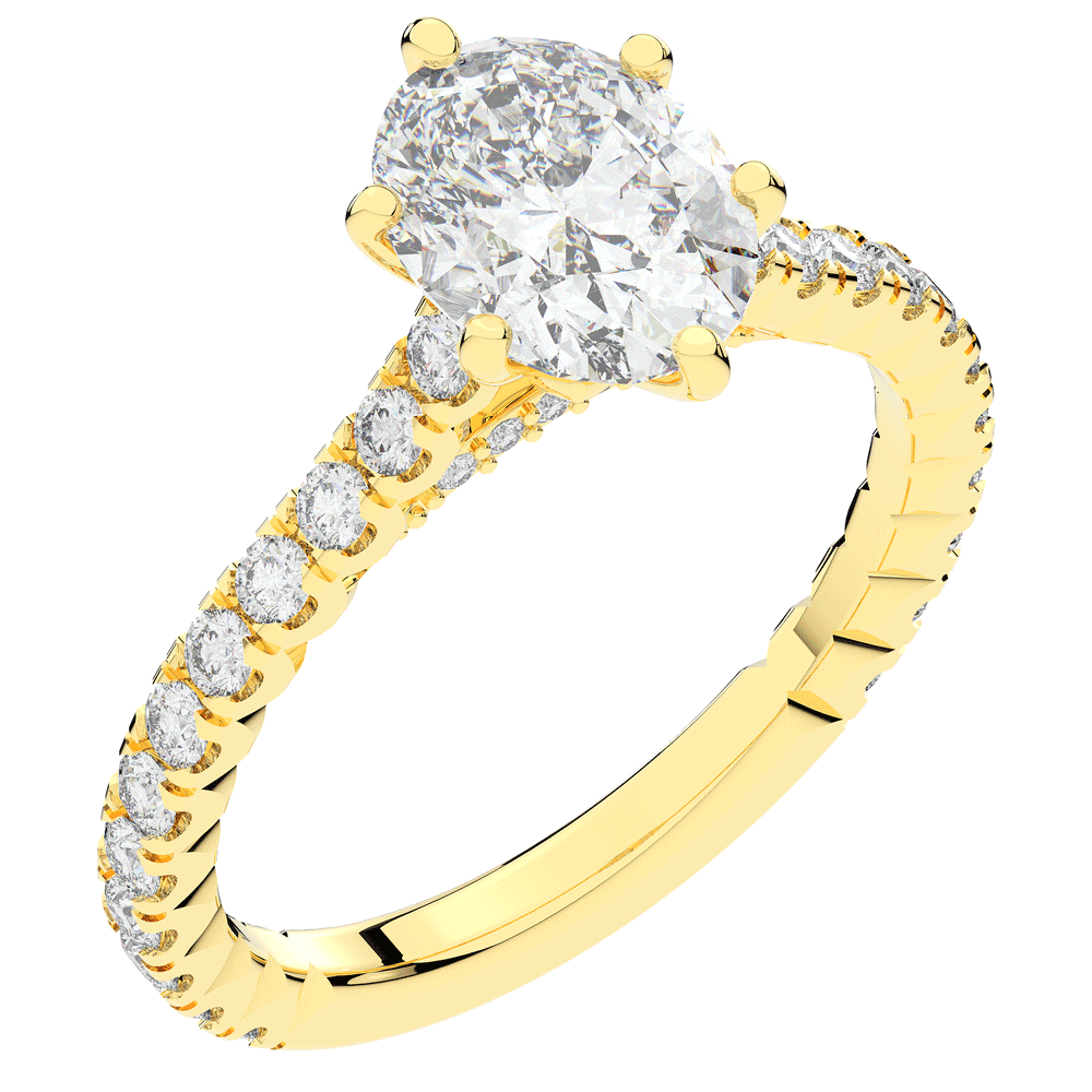 2.00CT.TW OVAL LAB DIAMOND SOLITAIRE ENGAGEMENT RING - Nazarelle