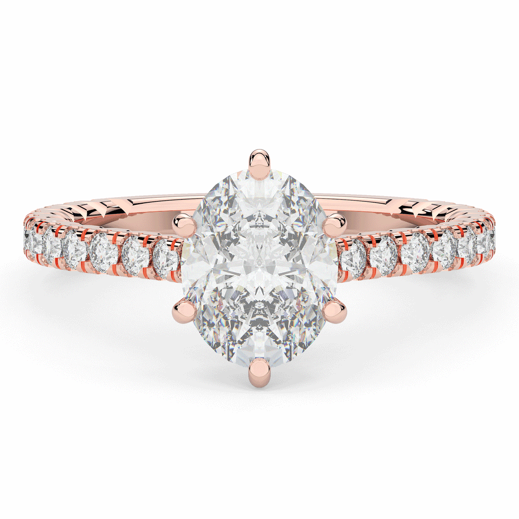 2.00CT.TW OVAL LAB DIAMOND SOLITAIRE ENGAGEMENT RING - Nazarelle