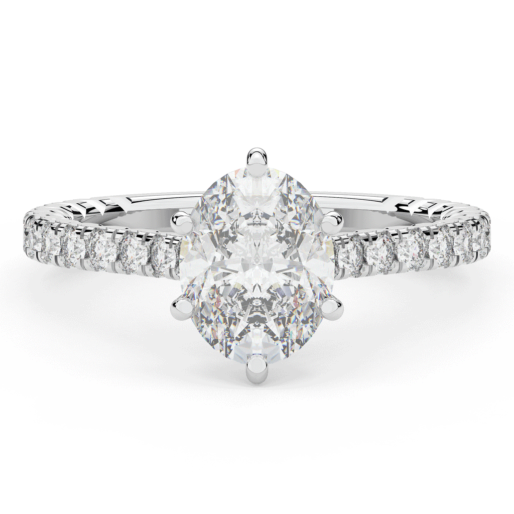 2.00CT.TW OVAL LAB DIAMOND SOLITAIRE ENGAGEMENT RING - Nazarelle