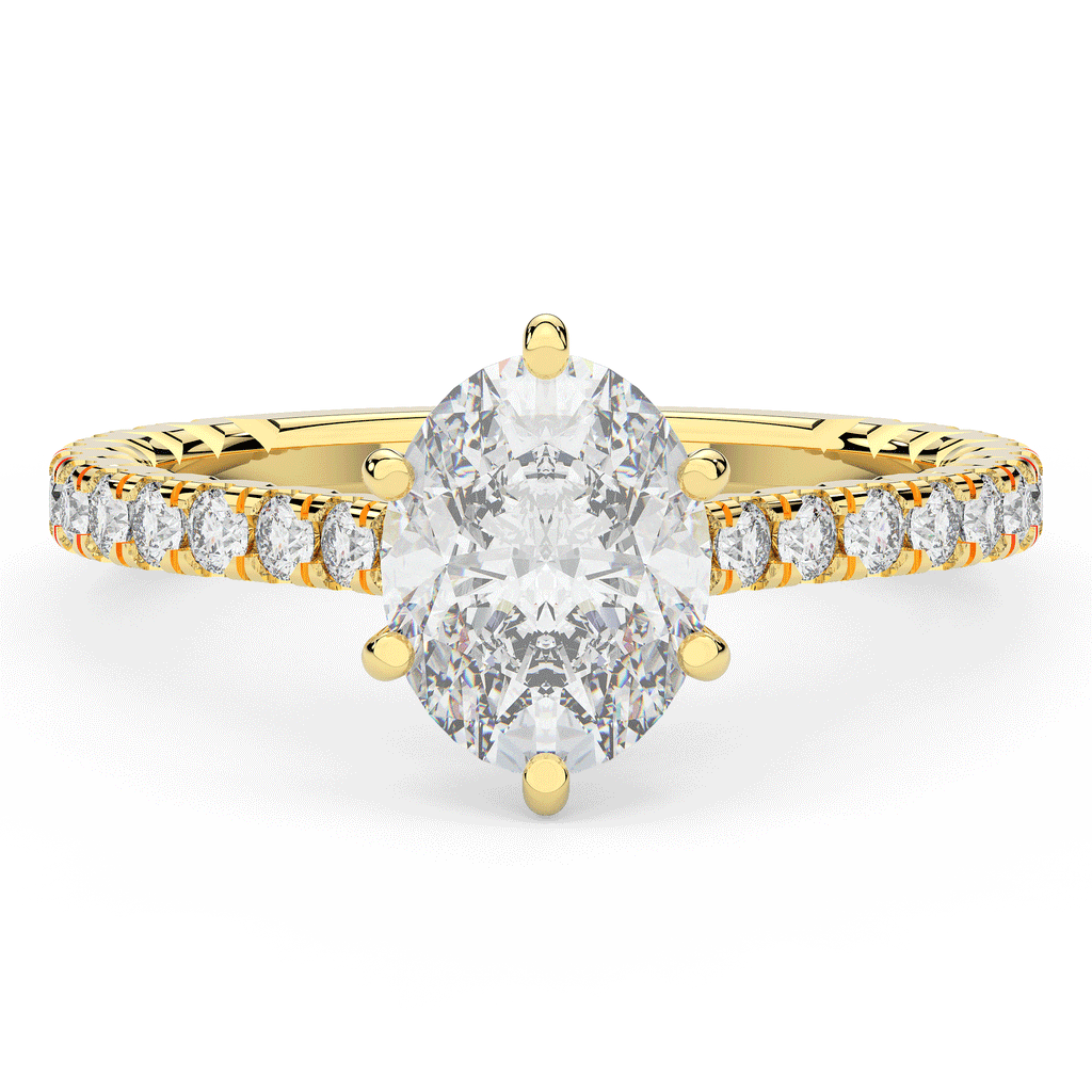 2.00CT.TW OVAL LAB DIAMOND SOLITAIRE ENGAGEMENT RING - Nazarelle