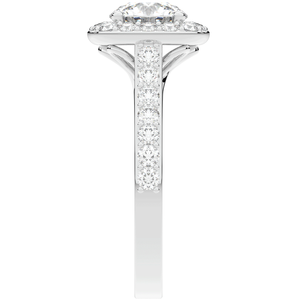 2.25CT.TW ROUND LAB DIAMOND HALO ENGAGEMENT RING - Nazarelle