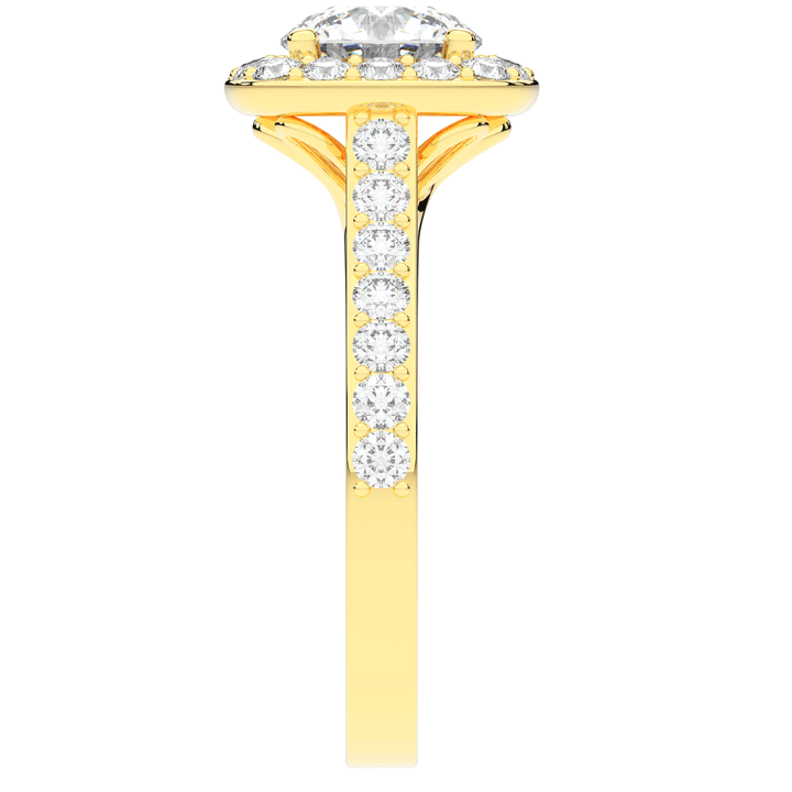 2.25CT.TW ROUND LAB DIAMOND HALO ENGAGEMENT RING - Nazarelle