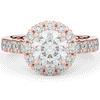 3.50CT.TW ROUND LAB DIAMOND HALO ENGAGEMENT RING - Nazarelle