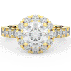 3.50CT.TW ROUND LAB DIAMOND HALO ENGAGEMENT RING - Nazarelle