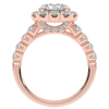 3.50CT.TW ROUND LAB DIAMOND HALO ENGAGEMENT RING - Nazarelle