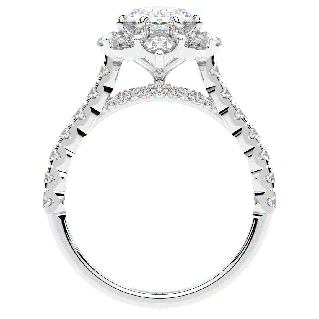 2.75CT.TW OVAL LAB DIAMOND HALO ENGAGEMENT RING - Nazarelle