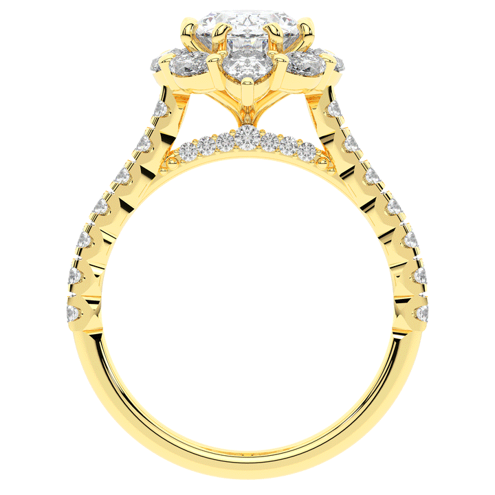 2.75CT.TW OVAL LAB DIAMOND HALO ENGAGEMENT RING - Nazarelle