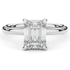 2.05CT.TW EMERALD CUT LAB DIAMOND SOLITAIRE ENGAGEMENT RING - Nazarelle