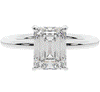 2.05CT.TW EMERALD CUT LAB DIAMOND SOLITAIRE ENGAGEMENT RING - Nazarelle