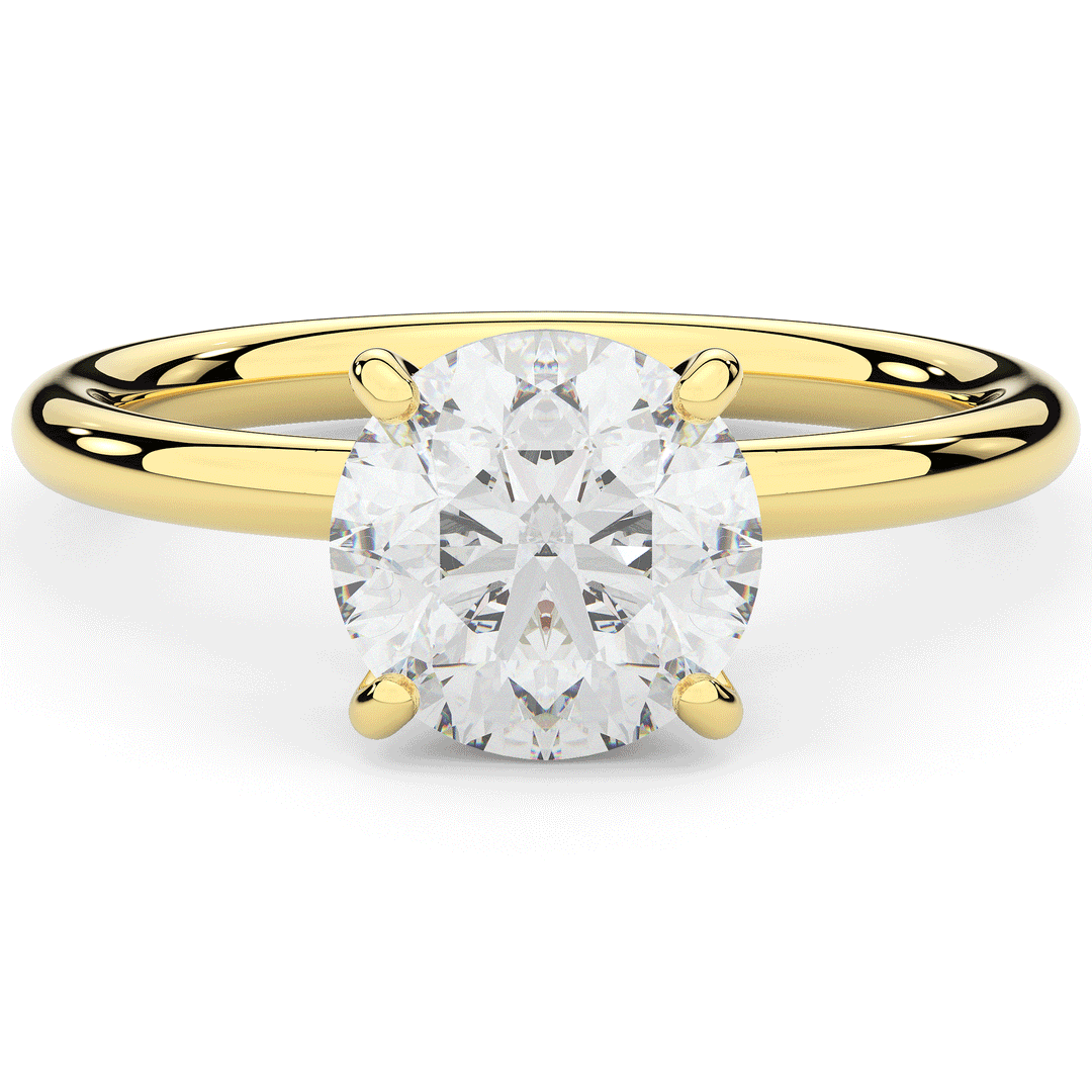 2.05CT.TW ROUND LAB DIAMOND SOLITAIRE ENGAGEMENT RING - Nazarelle