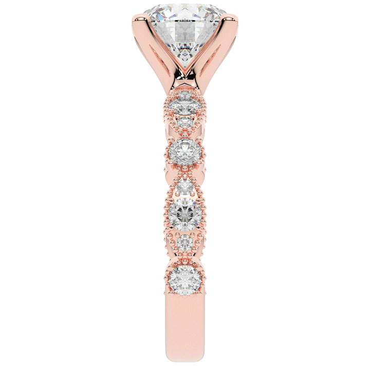 2.50CT.TW ROUND LAB DIAMOND SOLITAIRE ENGAGEMENT RING - Nazarelle