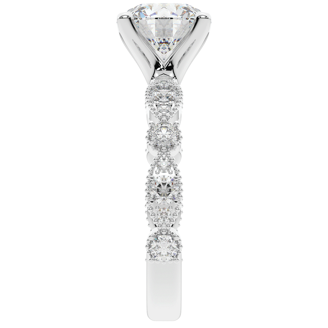 2.50CT.TW ROUND LAB DIAMOND SOLITAIRE ENGAGEMENT RING - Nazarelle