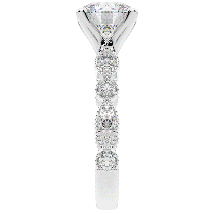 2.50CT.TW ROUND LAB DIAMOND SOLITAIRE ENGAGEMENT RING - Nazarelle