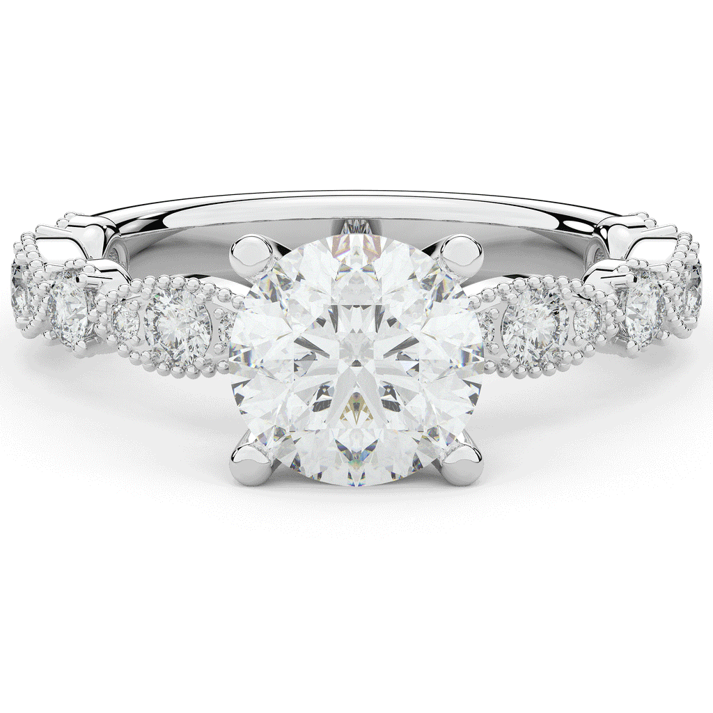 2.50CT.TW ROUND LAB DIAMOND SOLITAIRE ENGAGEMENT RING - Nazarelle