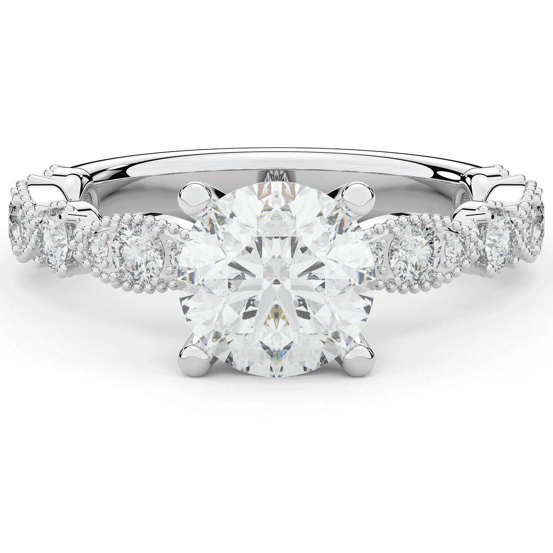 2.50CT.TW ROUND LAB DIAMOND SOLITAIRE ENGAGEMENT RING - Nazarelle