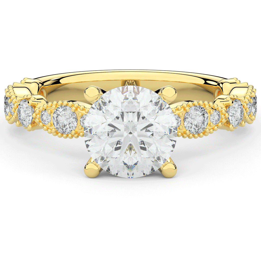 2.50CT.TW ROUND LAB DIAMOND SOLITAIRE ENGAGEMENT RING - Nazarelle