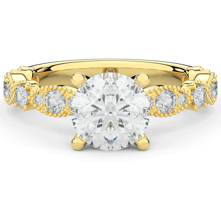 2.50CT.TW ROUND LAB DIAMOND SOLITAIRE ENGAGEMENT RING - Nazarelle