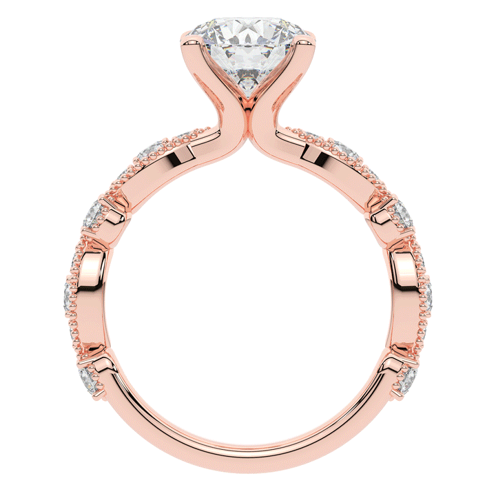 2.50CT.TW ROUND LAB DIAMOND SOLITAIRE ENGAGEMENT RING - Nazarelle