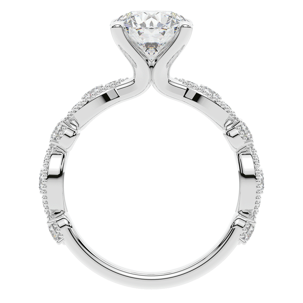 2.50CT.TW ROUND LAB DIAMOND SOLITAIRE ENGAGEMENT RING - Nazarelle