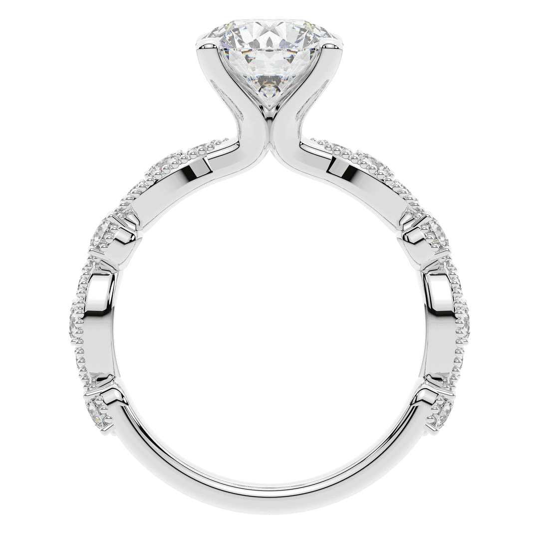 2.50CT.TW ROUND LAB DIAMOND SOLITAIRE ENGAGEMENT RING - Nazarelle