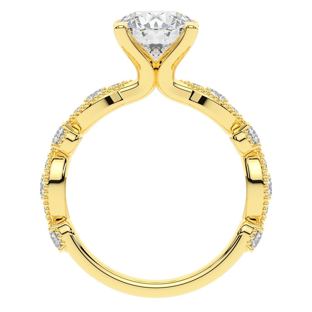 2.50CT.TW ROUND LAB DIAMOND SOLITAIRE ENGAGEMENT RING - Nazarelle