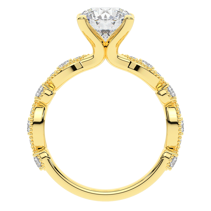 2.50CT.TW ROUND LAB DIAMOND SOLITAIRE ENGAGEMENT RING - Nazarelle