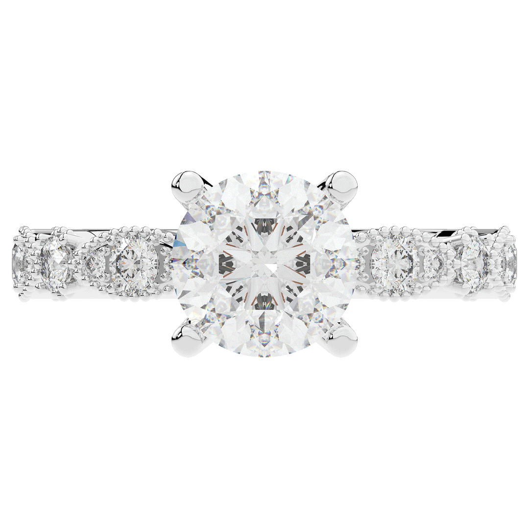 2.50CT.TW ROUND LAB DIAMOND SOLITAIRE ENGAGEMENT RING - Nazarelle