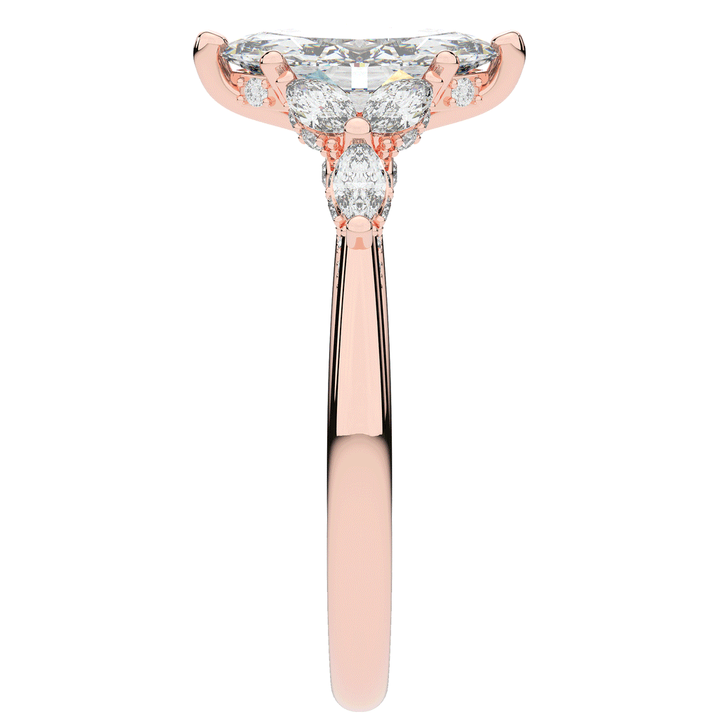 1.50CT.TW MARQUISE LAB DIAMOND ENGAGEMENT RING - Nazarelle