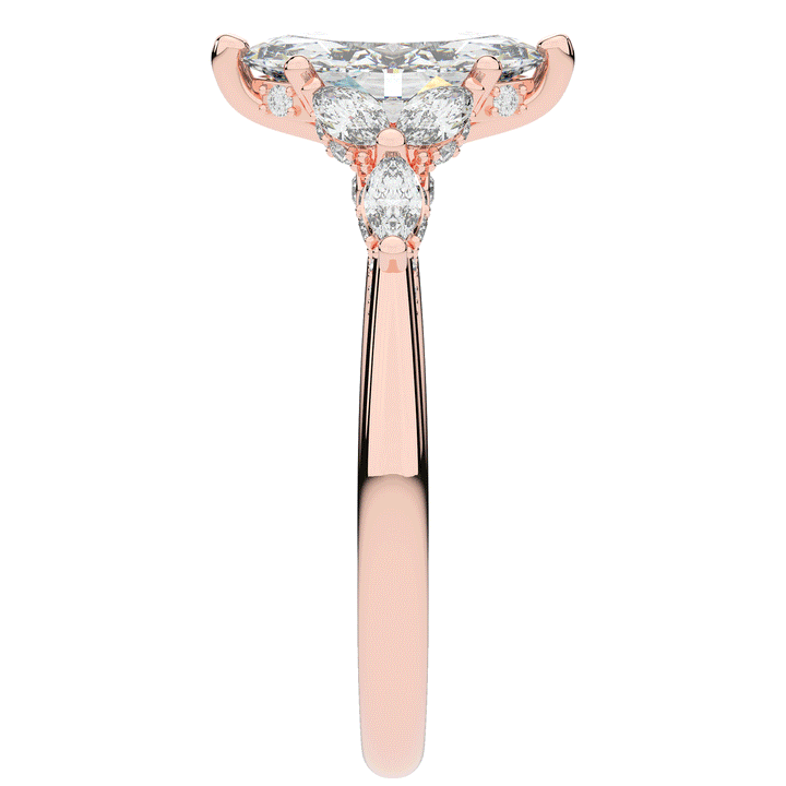 1.50CT.TW MARQUISE LAB DIAMOND ENGAGEMENT RING - Nazarelle