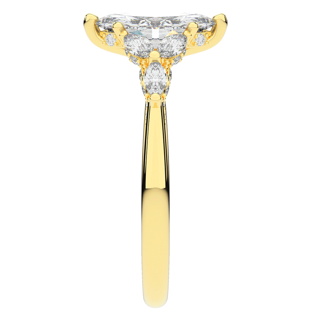 1.50CT.TW MARQUISE LAB DIAMOND ENGAGEMENT RING - Nazarelle