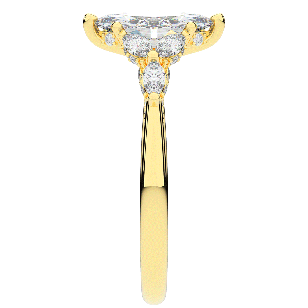 1.50CT.TW MARQUISE LAB DIAMOND ENGAGEMENT RING - Nazarelle