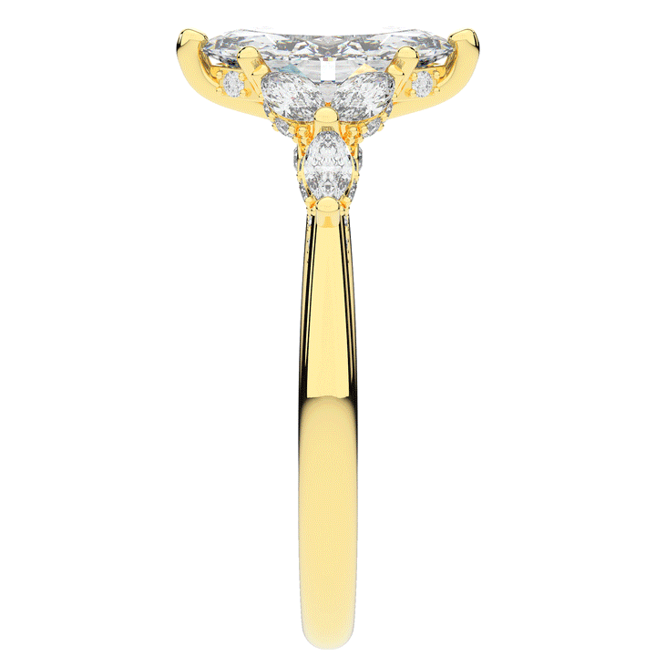 1.50CT.TW MARQUISE LAB DIAMOND ENGAGEMENT RING - Nazarelle