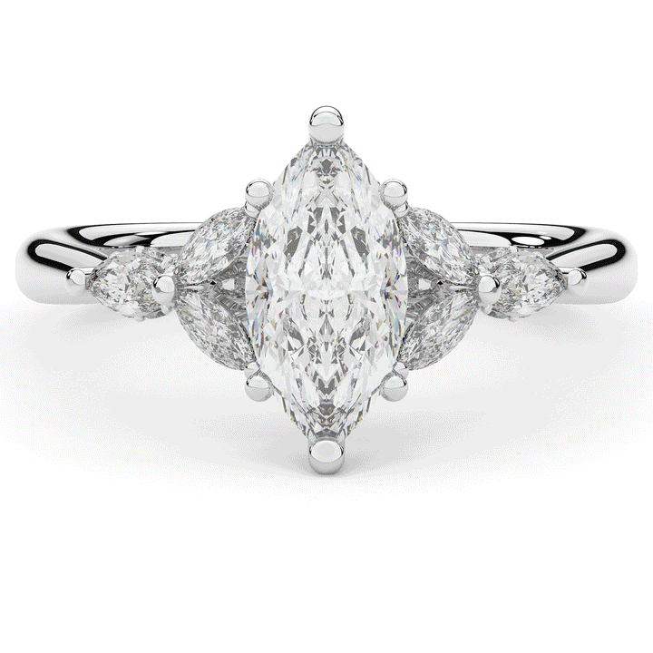 1.50CT.TW MARQUISE LAB DIAMOND ENGAGEMENT RING - Nazarelle