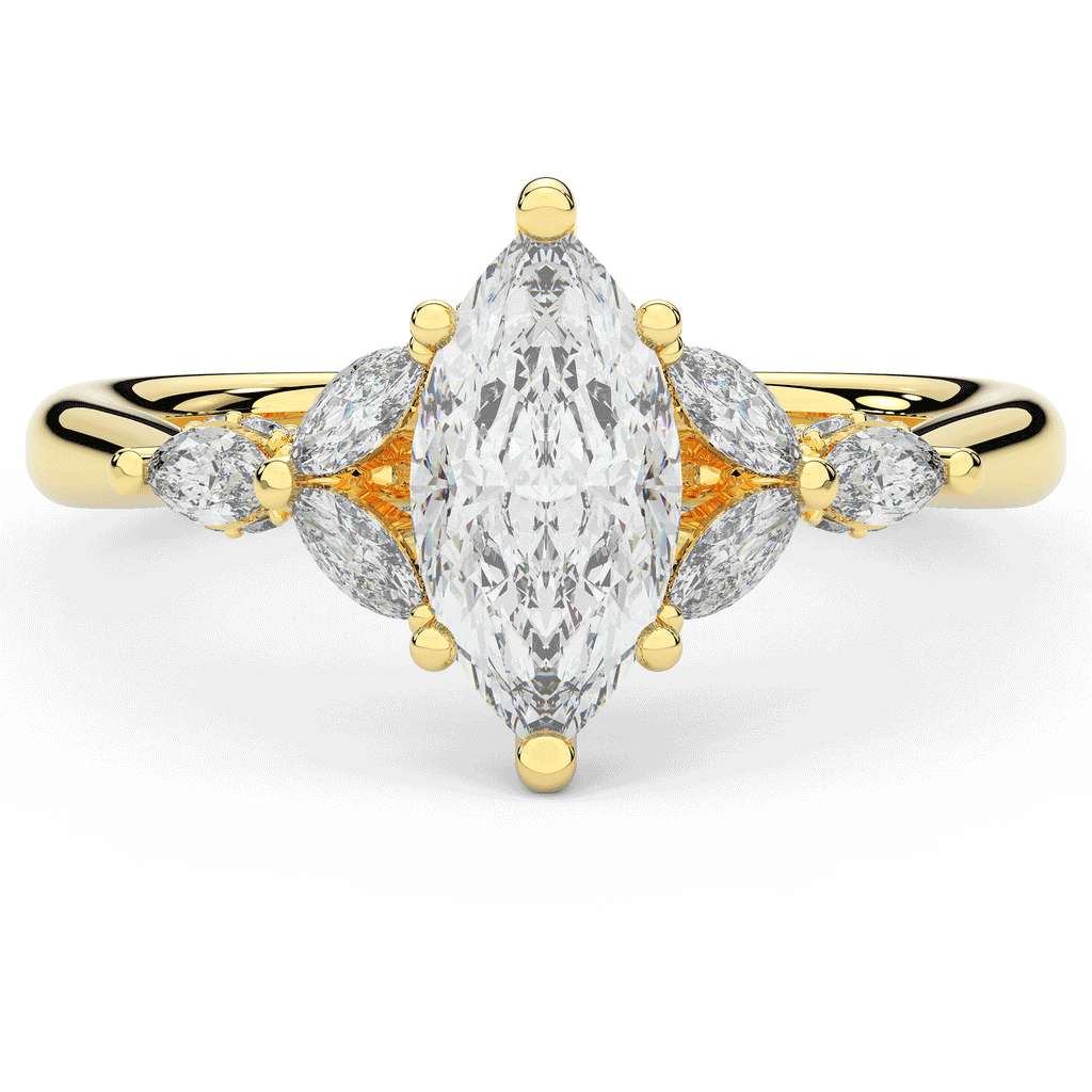 1.50CT.TW MARQUISE LAB DIAMOND ENGAGEMENT RING - Nazarelle