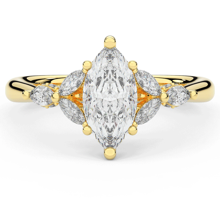 1.50CT.TW MARQUISE LAB DIAMOND ENGAGEMENT RING - Nazarelle