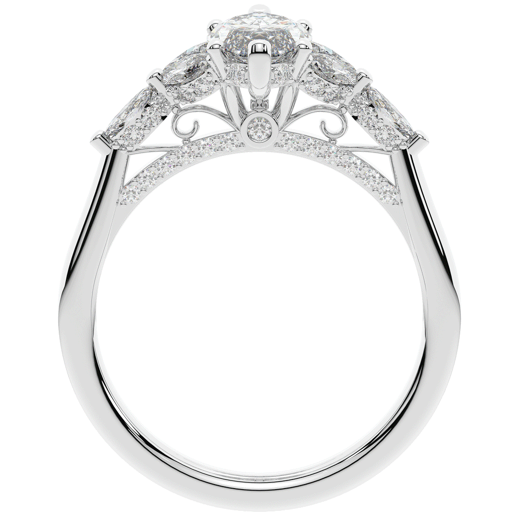 1.50CT.TW MARQUISE LAB DIAMOND ENGAGEMENT RING - Nazarelle