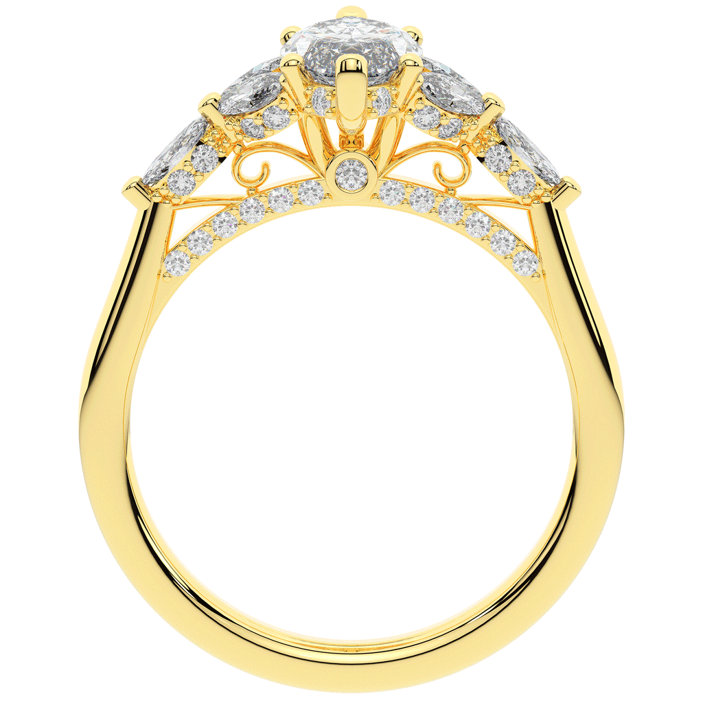 1.50CT.TW MARQUISE LAB DIAMOND ENGAGEMENT RING - Nazarelle