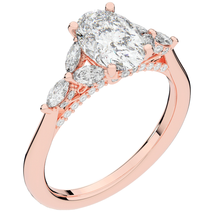 2.00CT.TW OVAL LAB DIAMOND ENGAGEMENT RING - Nazarelle