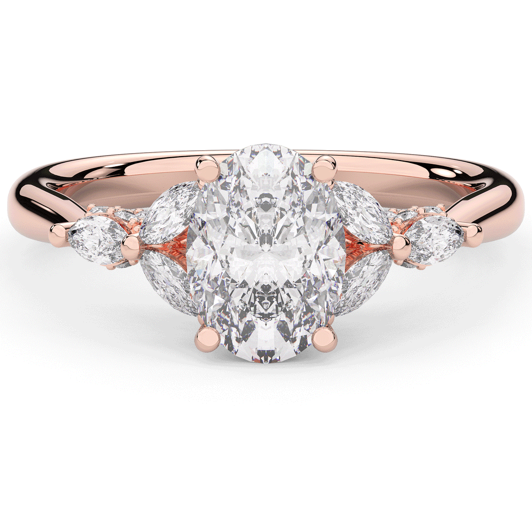 2.00CT.TW OVAL LAB DIAMOND ENGAGEMENT RING - Nazarelle