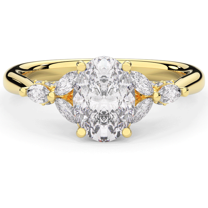 2.00CT.TW OVAL LAB DIAMOND ENGAGEMENT RING - Nazarelle