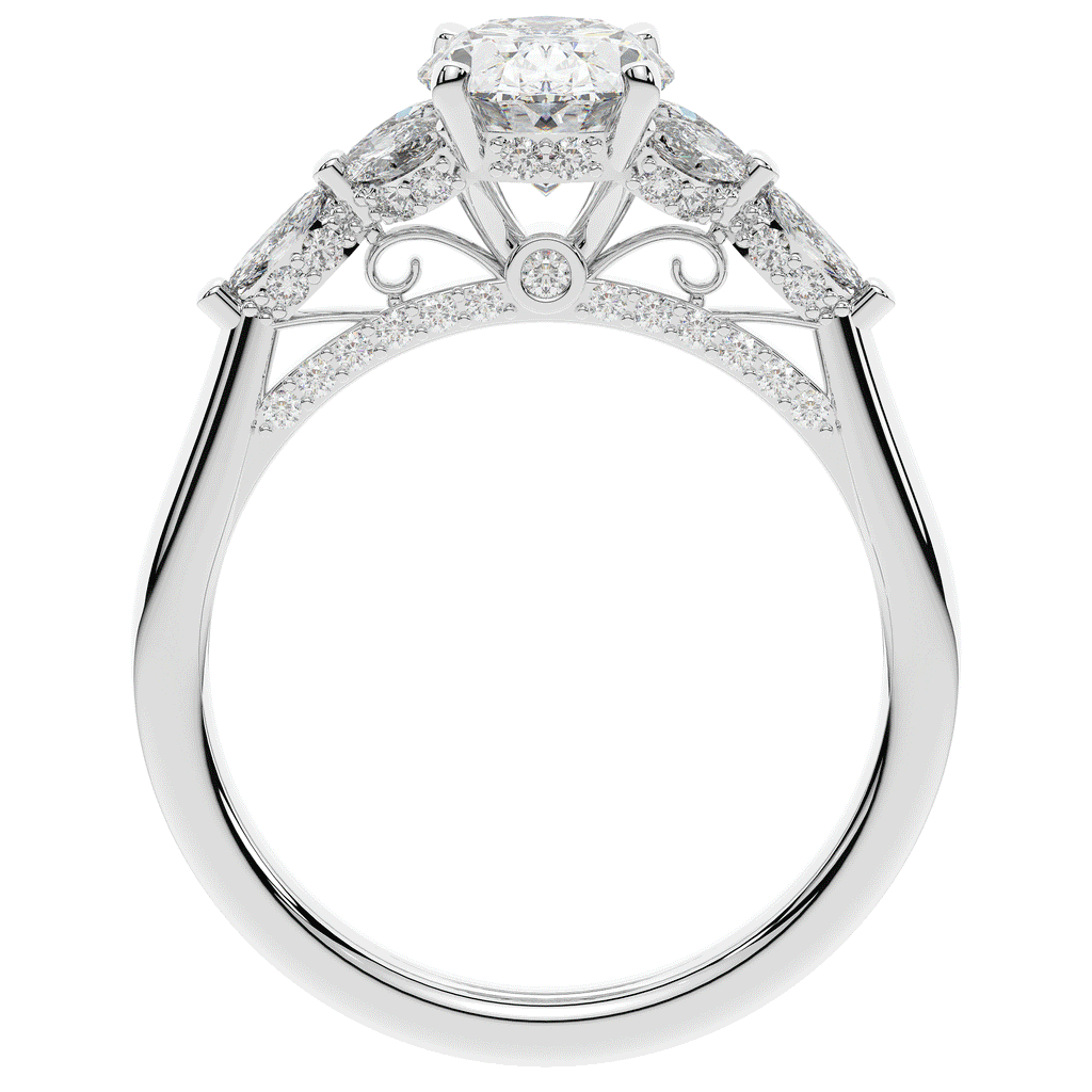 2.00CT.TW OVAL LAB DIAMOND ENGAGEMENT RING - Nazarelle