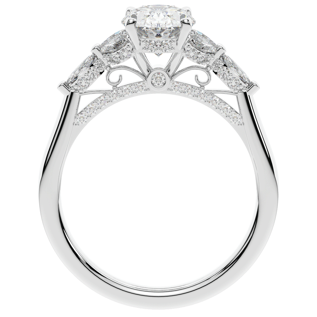 2.00CT.TW OVAL LAB DIAMOND ENGAGEMENT RING - Nazarelle