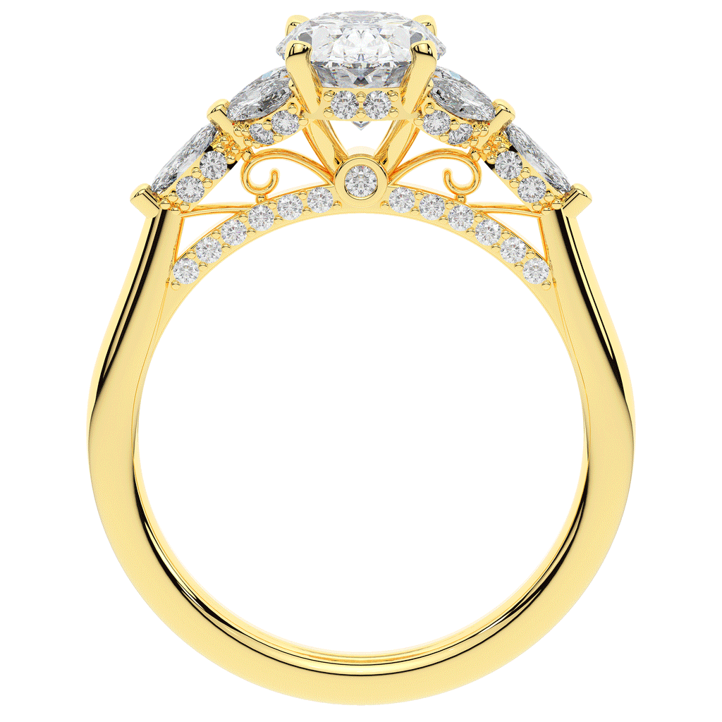 2.00CT.TW OVAL LAB DIAMOND ENGAGEMENT RING - Nazarelle