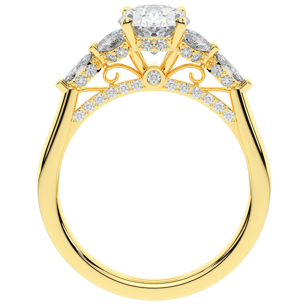 2.00CT.TW OVAL LAB DIAMOND ENGAGEMENT RING - Nazarelle